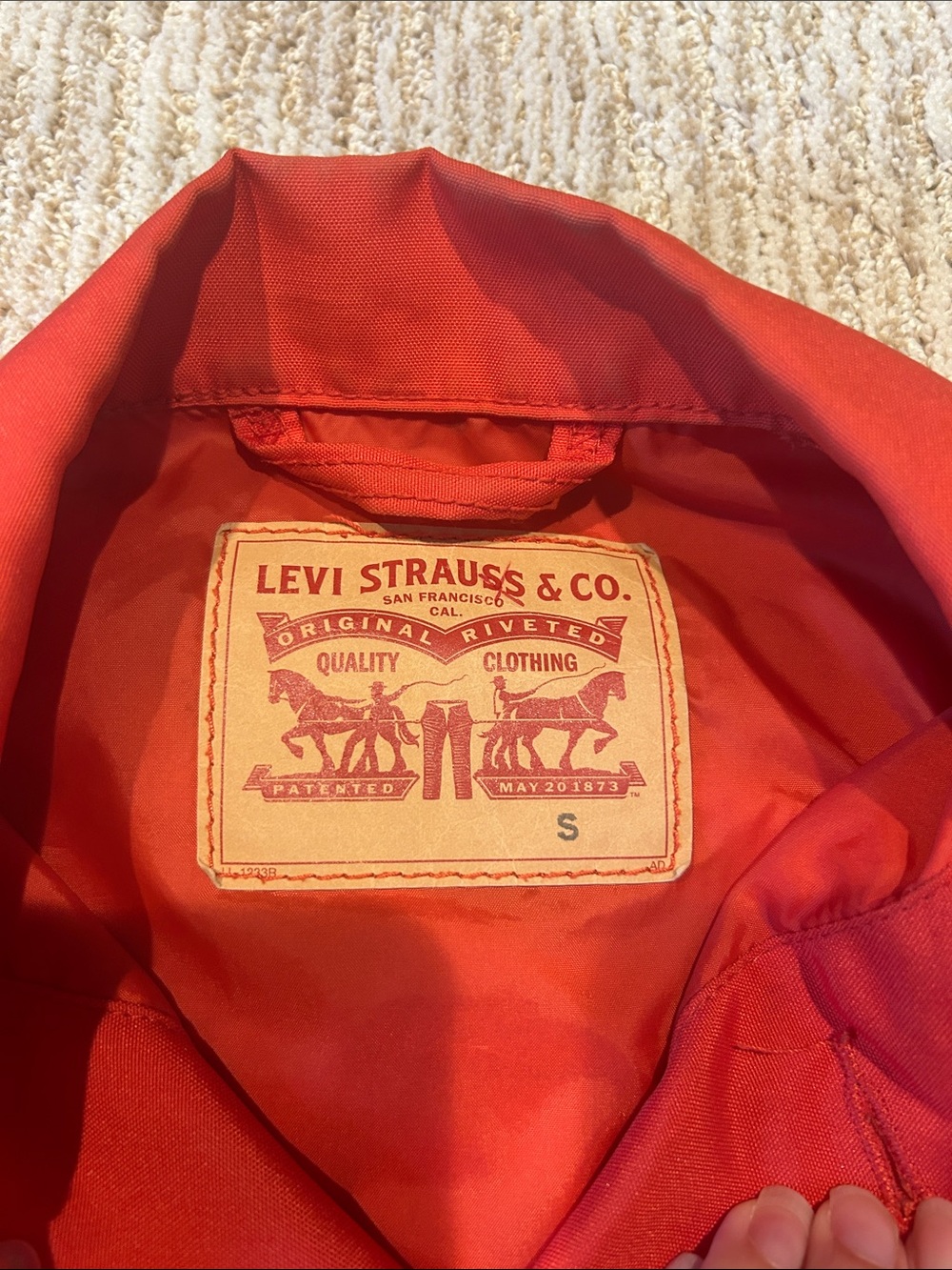 Levi's Red Button-Up polyester Jacket - Picture 2 of 8